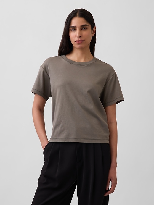L'image numéro 1 présente T-shirt décontracté en coton Supima®