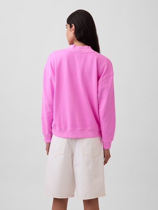 L'image numéro 3 présente Chandail surdimensionné à col cheminée en jersey bouclette VintageDoux