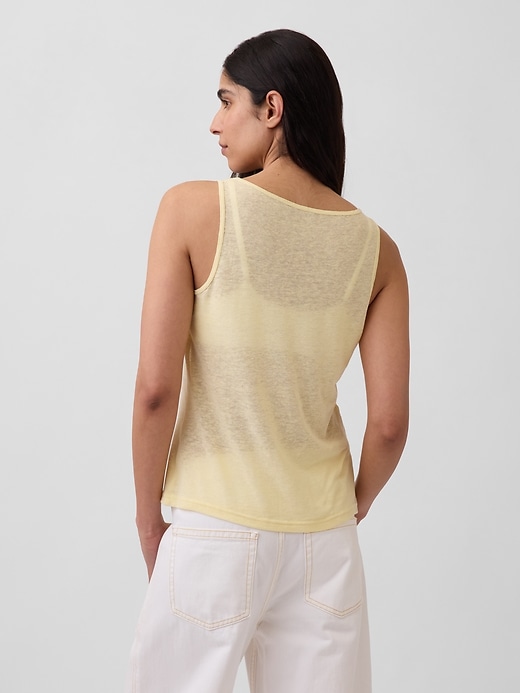 L'image numéro 3 présente Camisole en mélange de lin