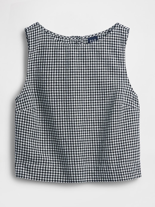 Image number 5 showing, Linen-Blend Crop Shell Tank Top