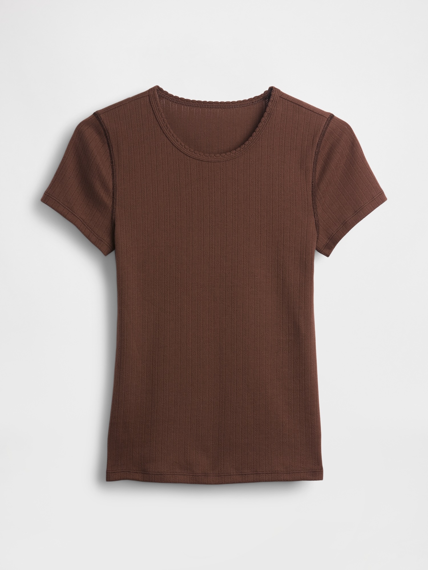 Pointelle Crew T-Shirt