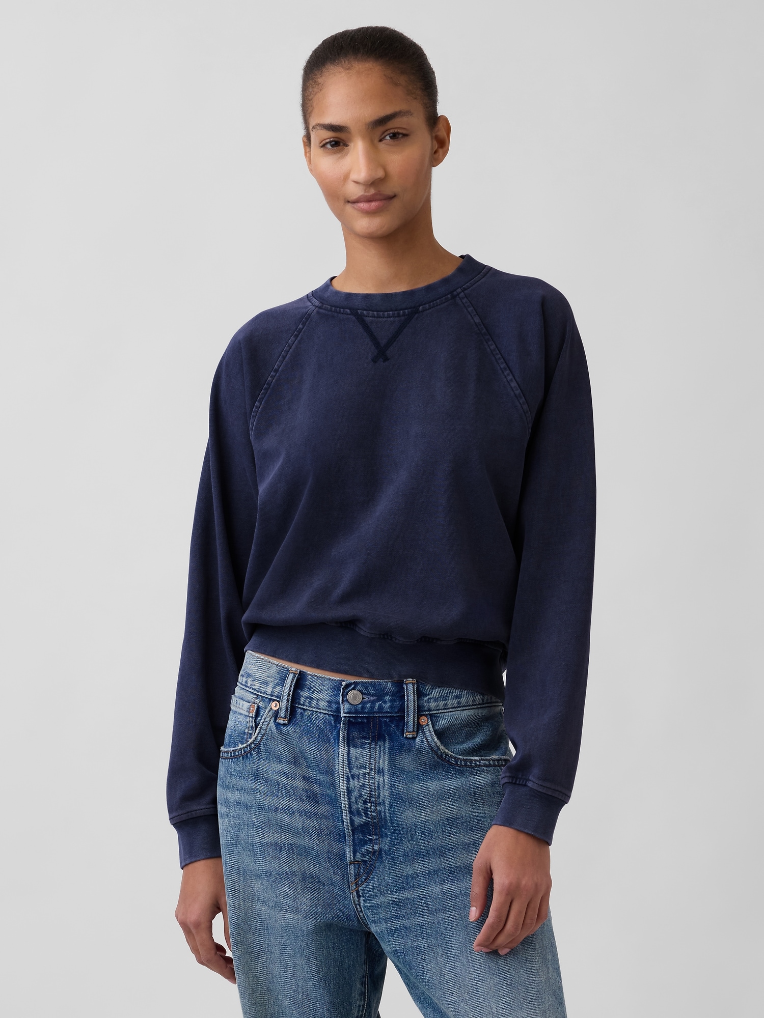 CHANDAIL À MANCHES RAGLAN EN JERSEY BOUCLETTE VINTAGEDOUX