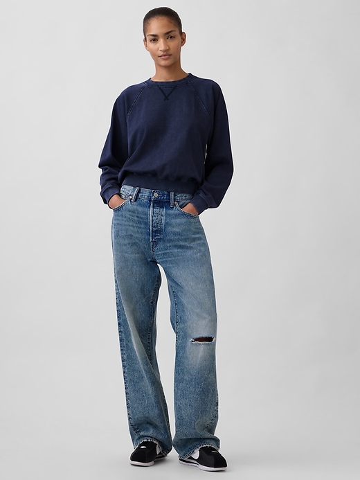 L'image numéro 2 présente Chandail à manches raglan en jersey bouclette VintageDoux