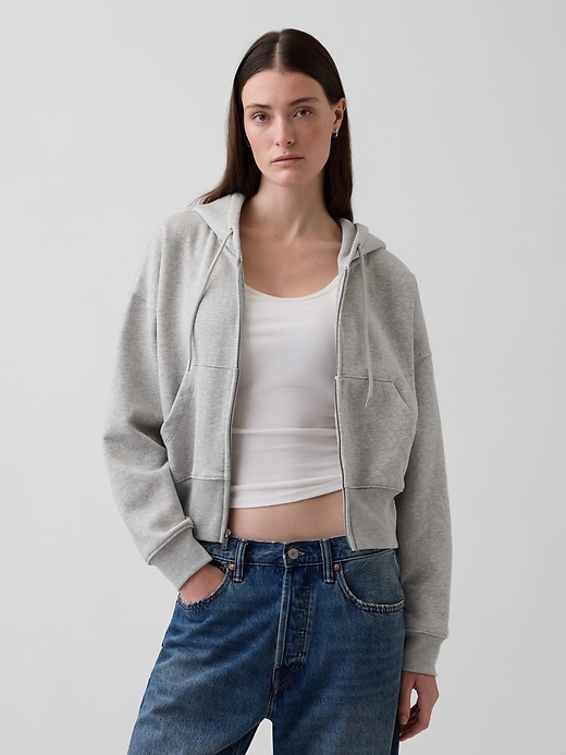 L'image numéro 1 présente Veste à capuchon VintageDoux à couture biseautée