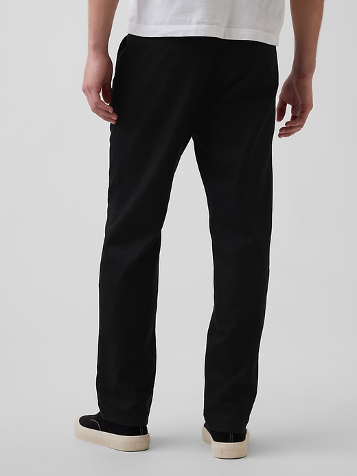 Image number 4 showing, Linen-Cotton Relaxed Straight Trousers