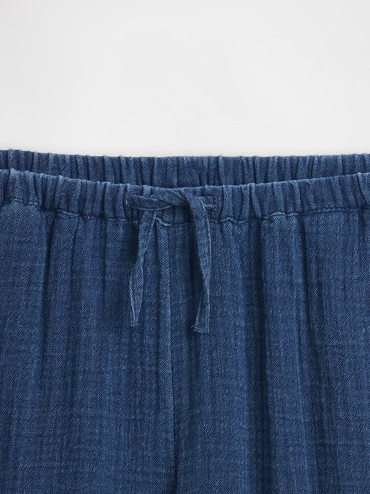 Image number 5 showing, Kids Cotton Gauze Relaxed Wide-Leg Pants