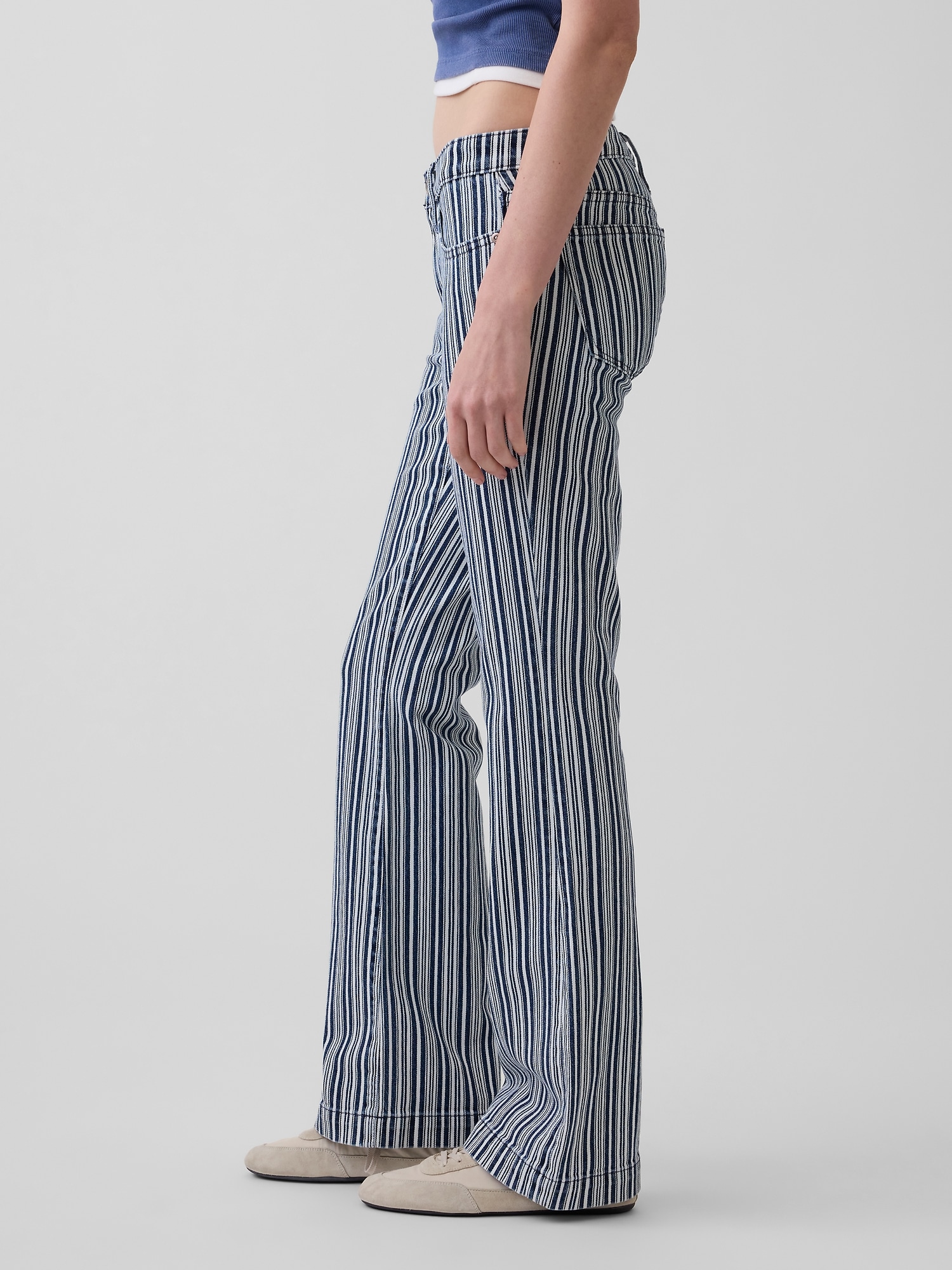 Low Rise Long & Lean Stripe Jeans