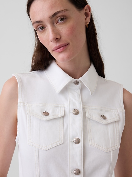 Image number 4 showing, Denim Tie-Belt Midi Dress