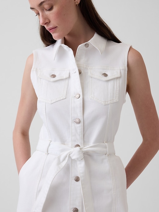 Image number 6 showing, Denim Tie-Belt Midi Dress