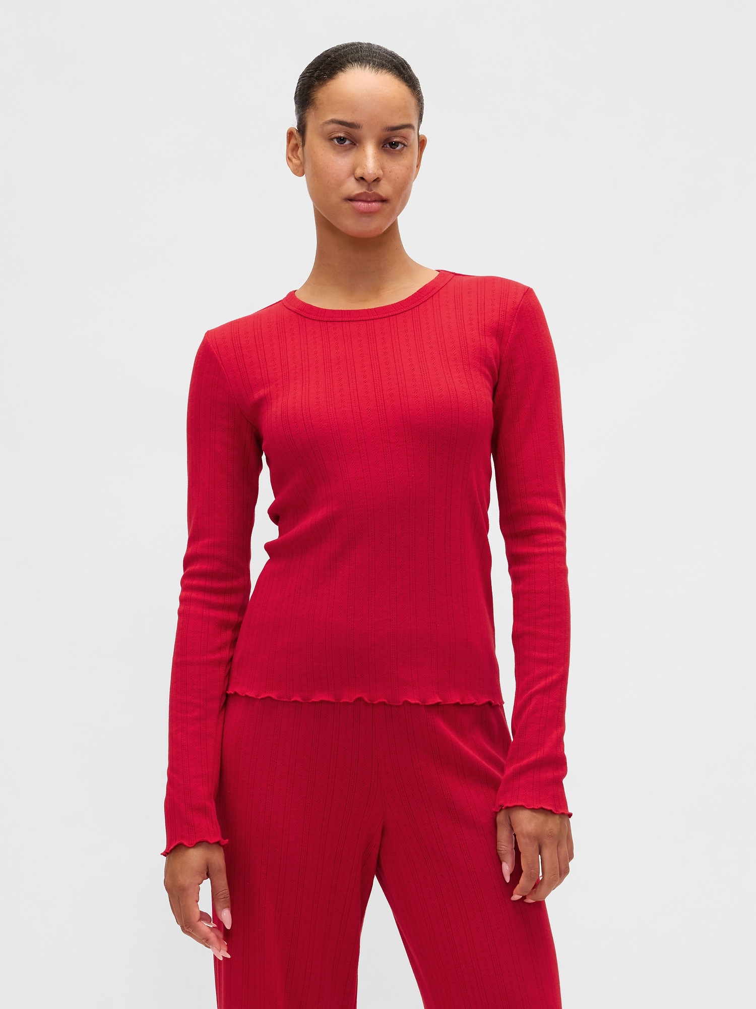 HAUT DE PYJAMA EN TRICOT POINTELLE