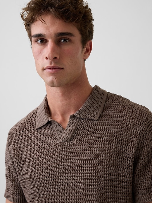 Image number 4 showing, Mesh Polo Sweater