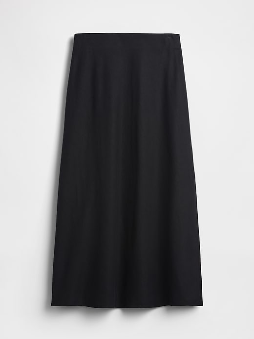 Image number 5 showing, Linen-Blend Maxi Slip Skirt