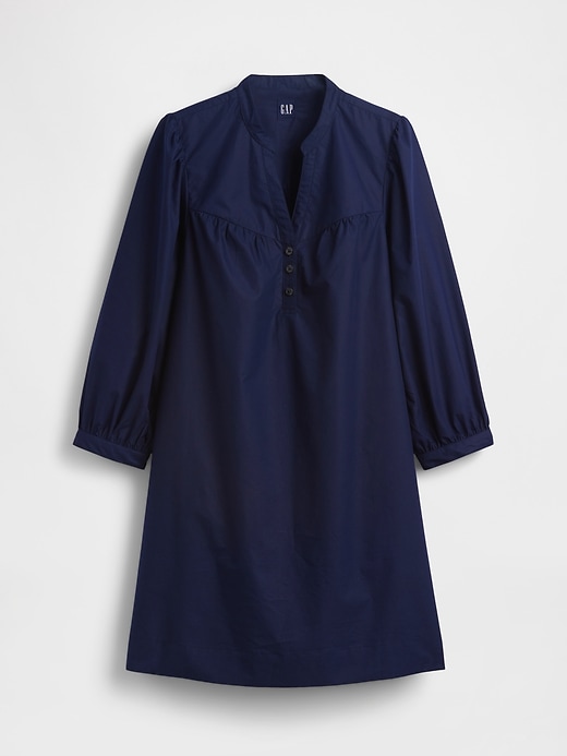 Image number 5 showing, Poplin Henley Mini Dress
