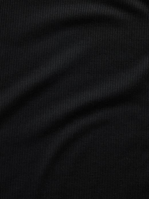 L'image numéro 4 présente T-shirt de pyjama en tissu côtelé fin