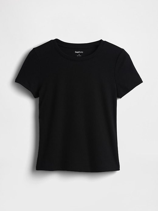 L'image numéro 5 présente T-shirt de pyjama en tissu côtelé fin