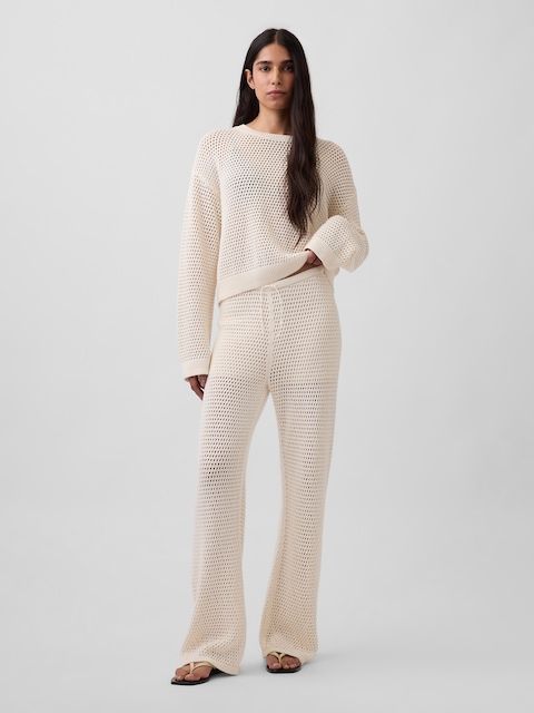 100% Cotton Crochet Sweater Pants