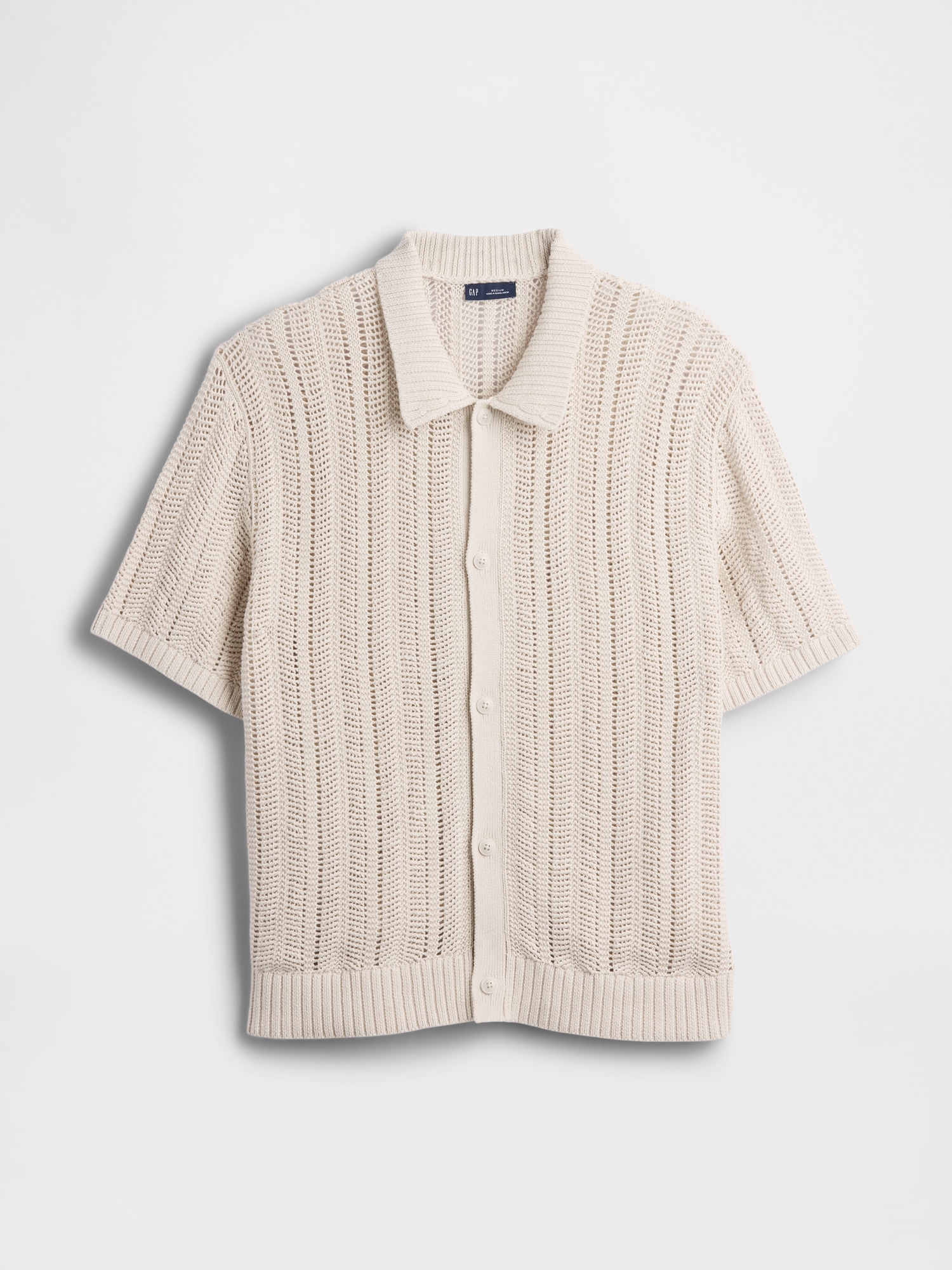 Herringbone Crochet Sweater Shirt
