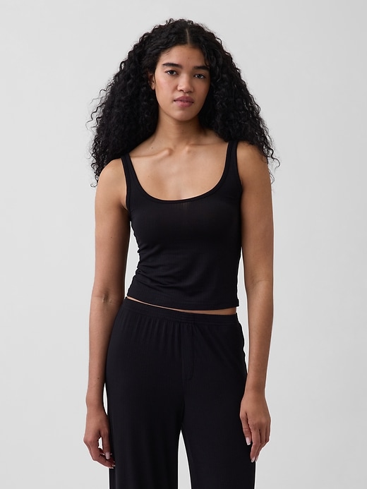 Image number 1 showing, Softest UltraFine Rib Modal PJ Tank Top
