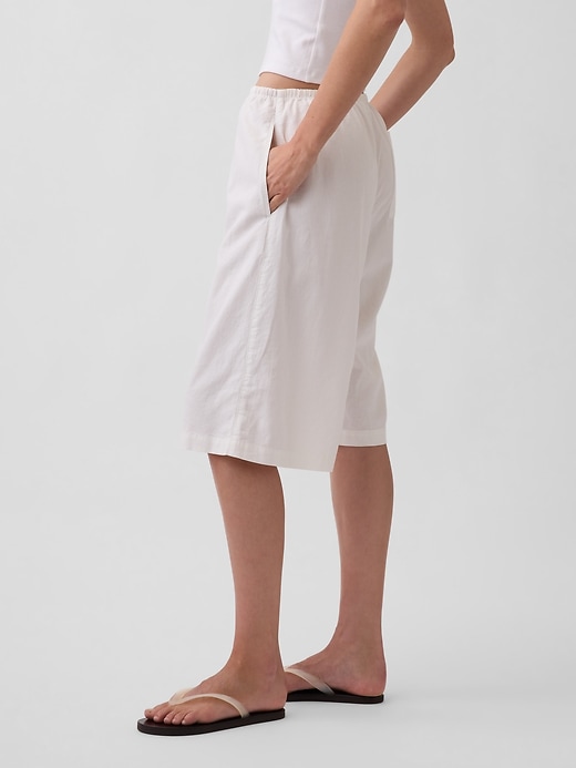 L'image numéro 3 présente Jupe-culotte confort décontractée en mélange de lin