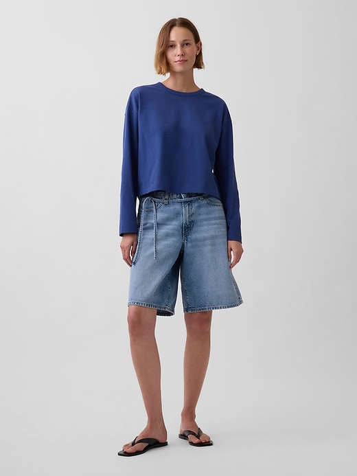 Image number 2 showing, Knit Oversized Crop T-Shirt