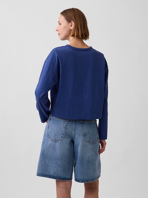 Image number 3 showing, Knit Oversized Crop T-Shirt