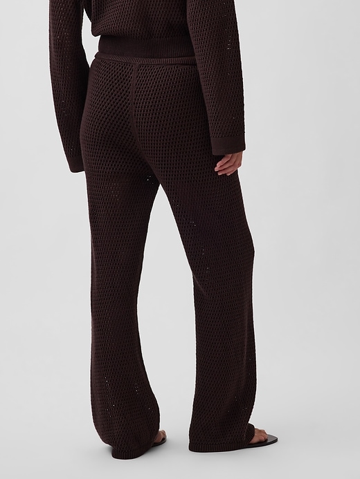 Image number 4 showing, 100% Cotton Crochet Sweater Pants