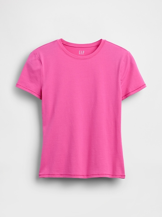 L'image numéro 4 présente T-shirt moulant en jersey