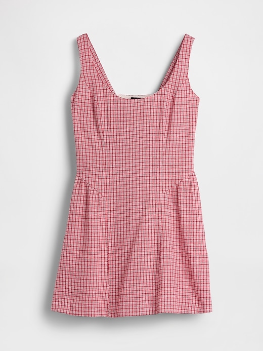 Image number 5 showing, Linen-Blend Drop-Waist Mini Dress