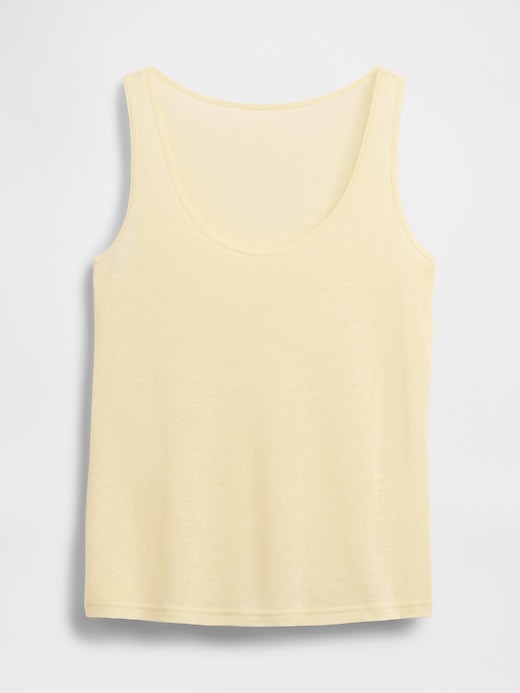L'image numéro 5 présente Camisole en mélange de lin