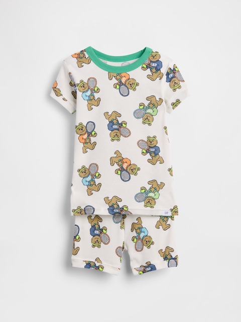 Baby & Toddler Organic Brushed Cotton Brannan Bear Tennis PJ Short Set