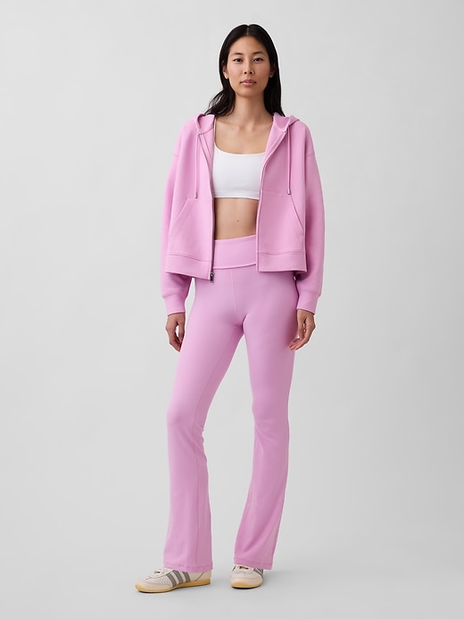 Image number 1 showing, GapFit Smooth Foldover Mini Flare Leggings