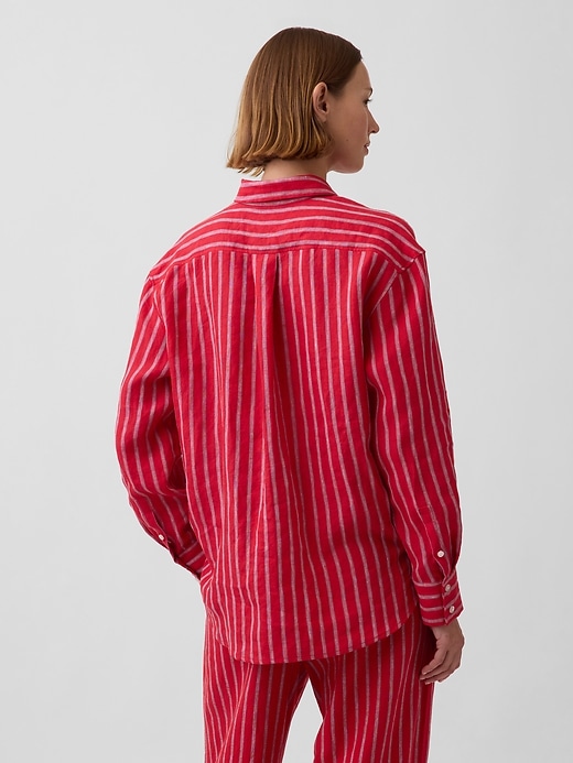 Image number 3 showing, 100% Linen Oversized Shirt