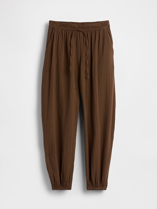 Image number 2 showing, Cotton Gauze Barrel Joggers