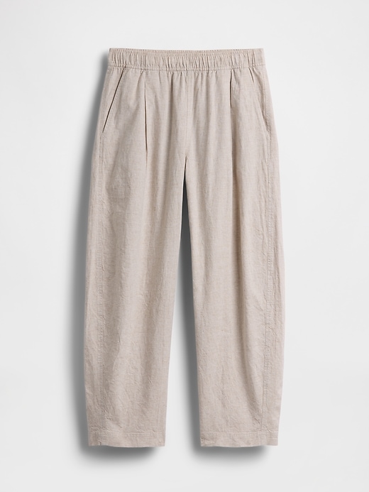Image number 2 showing, Linen-Blend Easy Barrel Pants