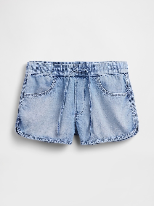 Image number 5 showing, Mid Rise UltraSoft Denim Easy Dolphin Shorts
