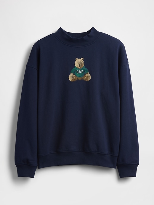 Image number 3 showing, VintageSoft Terry Oversized Mockneck Logo Sweatshirt