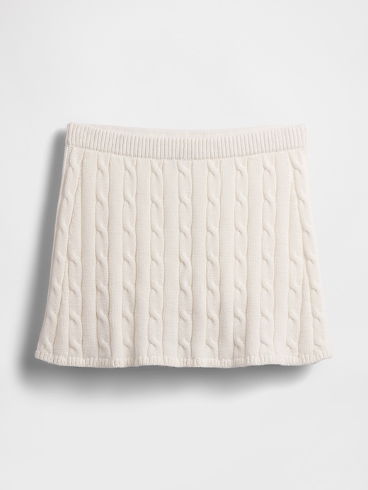 Image number 4 showing, 100% Cotton Cable-Knit Mini Skort