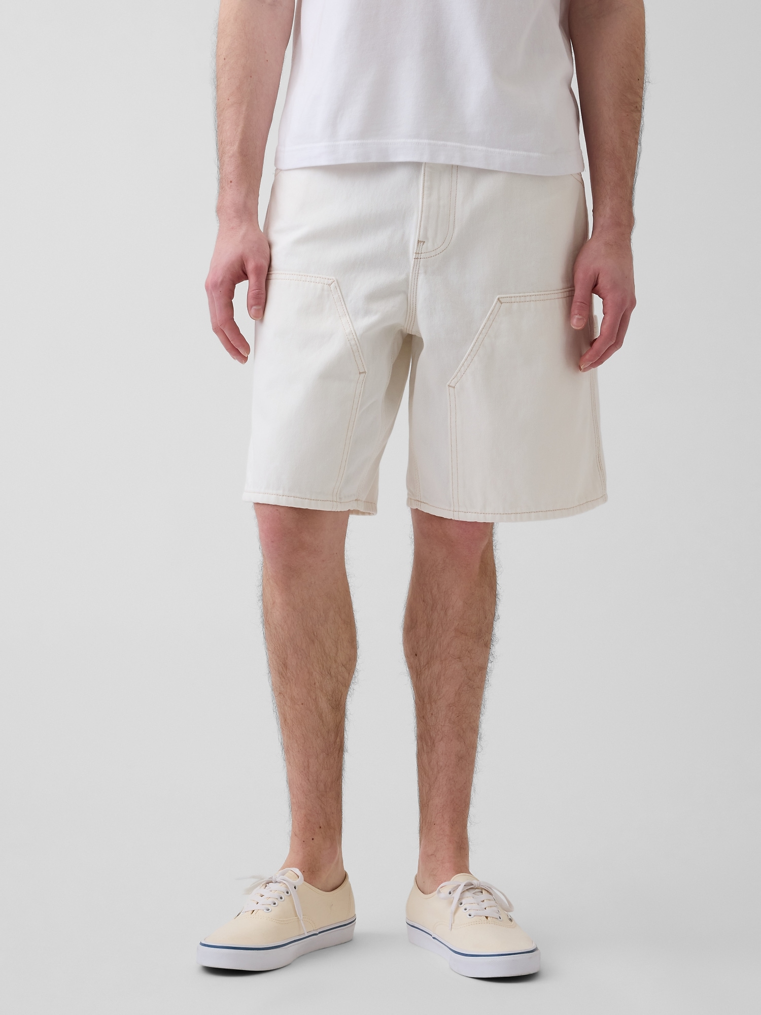 9" Loose Denim Carpenter Shorts