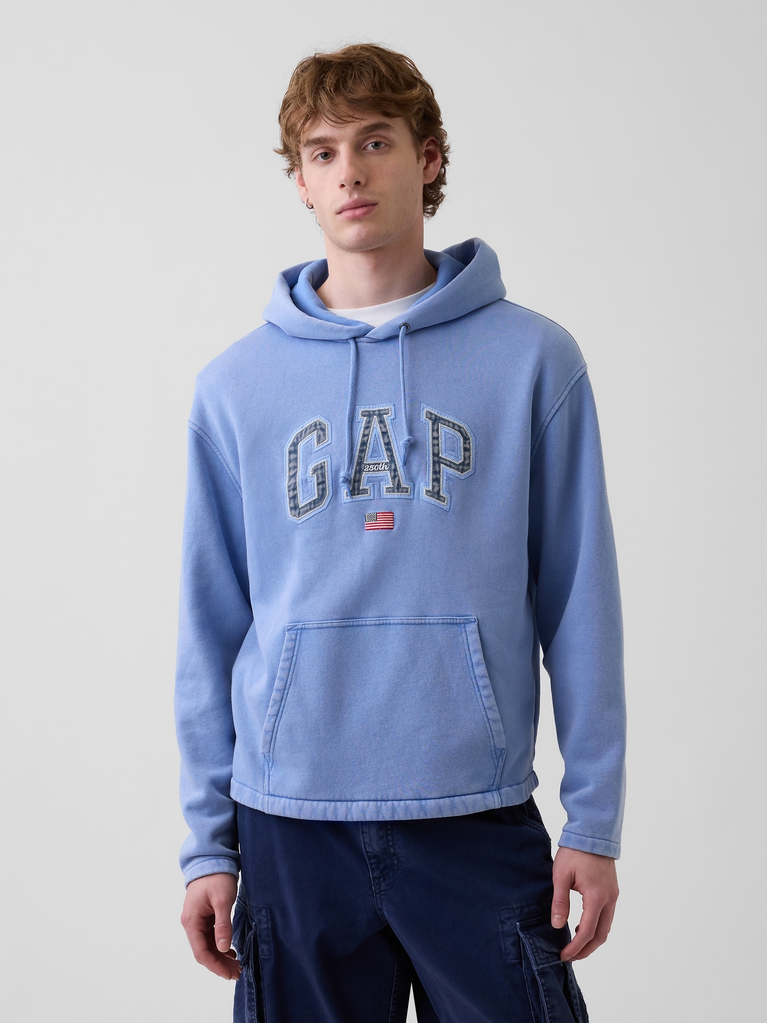 VintageSoft Oversized Americana Logo Hoodie