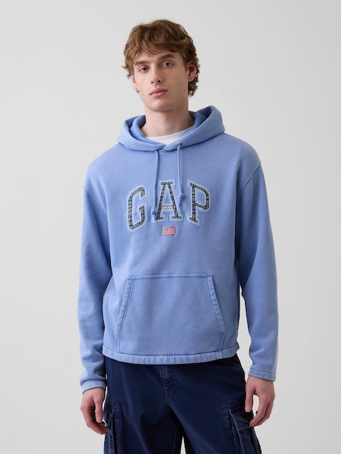 VintageSoft Oversized Americana Logo Hoodie