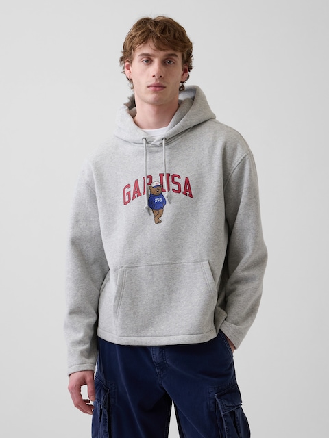 VintageSoft Oversized Americana Logo Hoodie