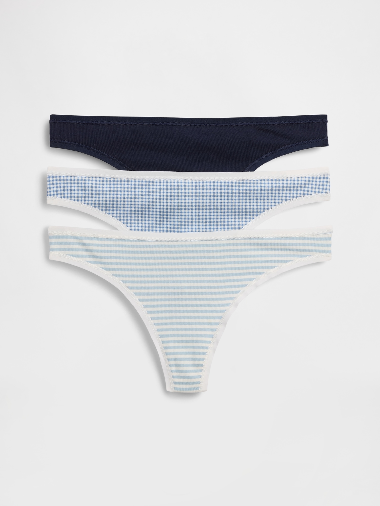 Organic Stretch Cotton Thong (3-Pack)