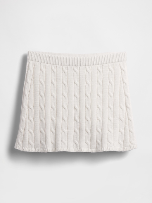 Image number 5 showing, 100% Cotton Cable-Knit Mini Skort