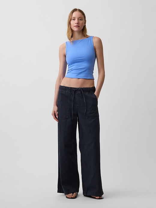Image number 2 showing, CloseKnit Jersey Boatneck Crop Tank Top