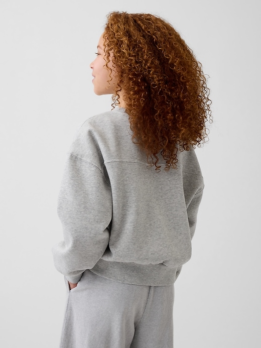 L'image numéro 3 présente Chandail en coton ouaté ras du cou à couture biseautée VintageDoux pour Enfant