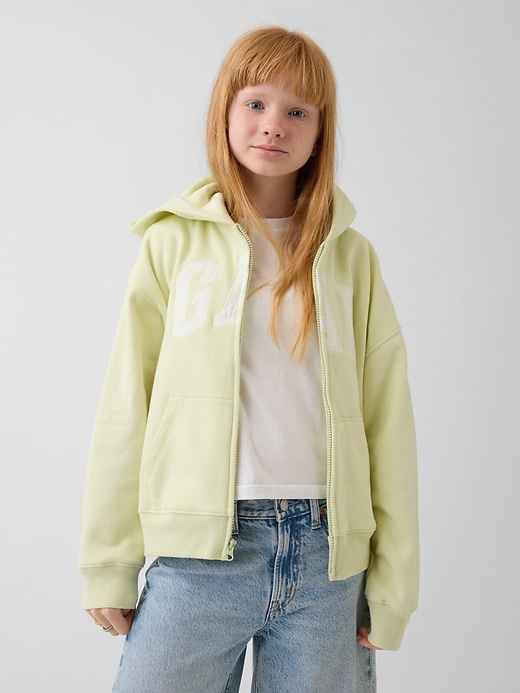 L'image numéro 2 présente Veste à capuchon à logo VintageDoux pour Enfant