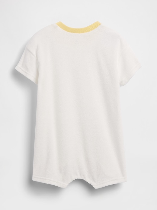 L'image numéro 2 présente Une-pièce court en jersey bouclette pour Bébé