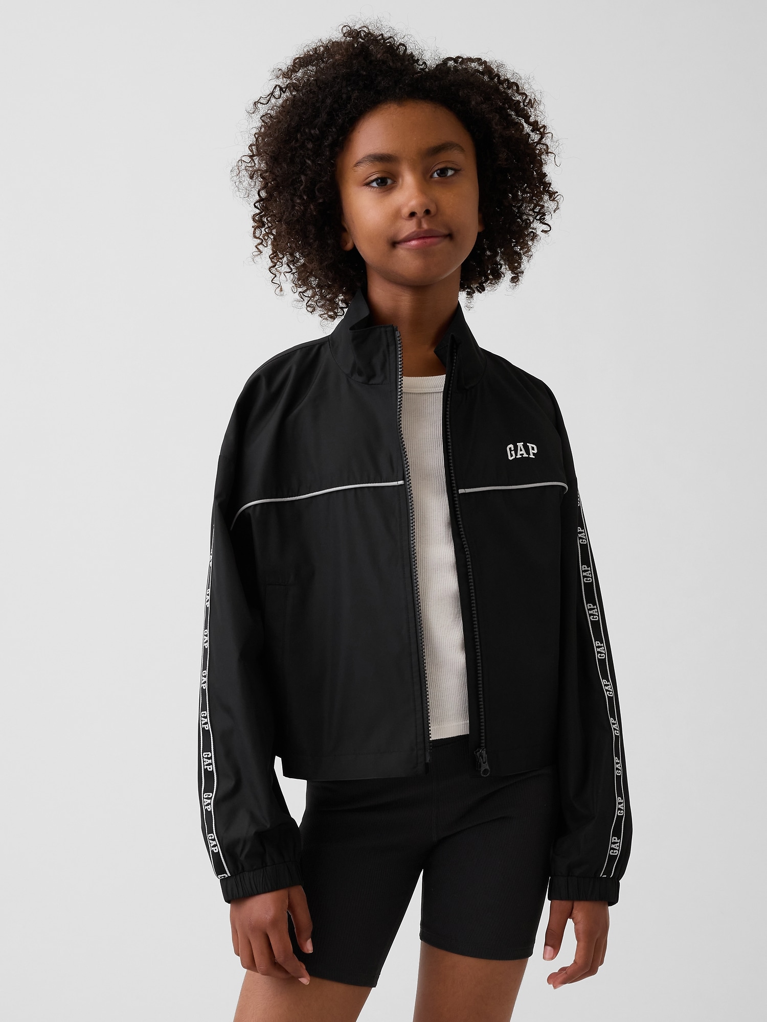 Kids Relaxed Logo Windbreaker Jacket