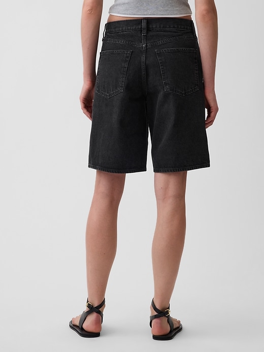 Image number 4 showing, 11" Mid Rise Longline Denim Shorts
