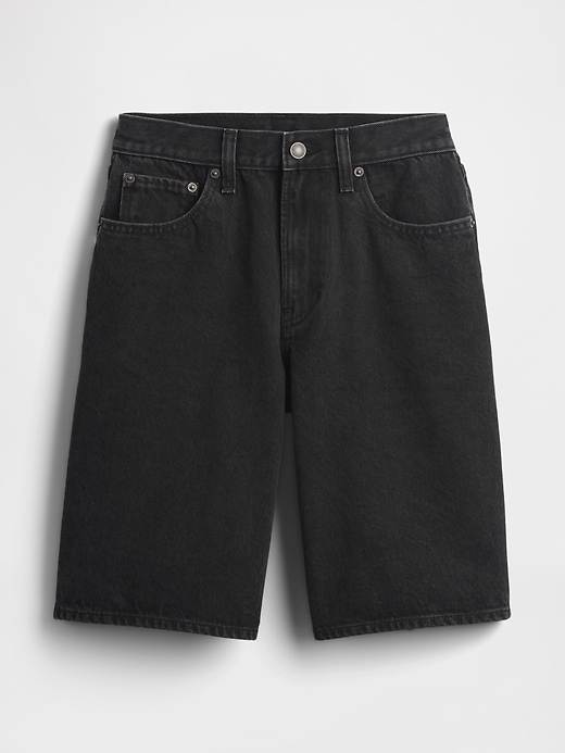 Image number 5 showing, 11" Mid Rise Longline Denim Shorts